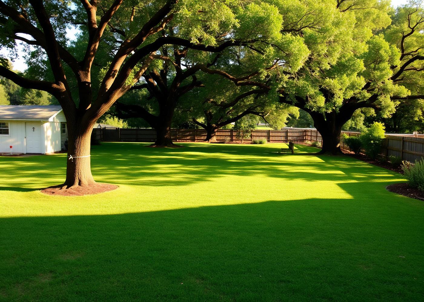 A healthy backyard kept beautiful by a well-maintained septic system